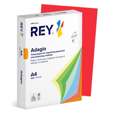 Rey Adagio Paper A4 80gsm Deep Red (Ream 500) RYADA080X429 - A4 Paper - Tinted Paper