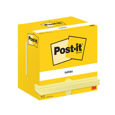Post-itÃ‚Â® Notes Canary Yellow 76 mm x 127 mm 100 Sheets/Pad 12 Pads/Pack Cardboard Pack 100% PEFC SGSCH-PEFC-COC-110078 - Sticky Notes - Self Stick Notes