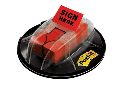 Post-itÃ‚Â® Index Medium Flags SIGN HERE Symbol Red 25.4 mm x 43.2 mm 200 Flags/Dispenser 1 Dispenser/Pack - Index Flags - Page Markers