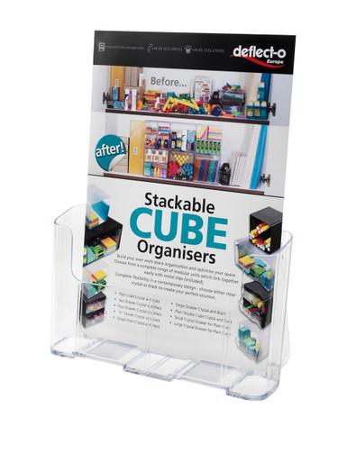 Deflecto A4 Portrait High Back Single Compartment Literature Holder