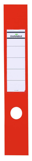 Durable ORDOFIX Spine Label 60mm Red (10) - Spine Labels - Self-Adhesive Labels