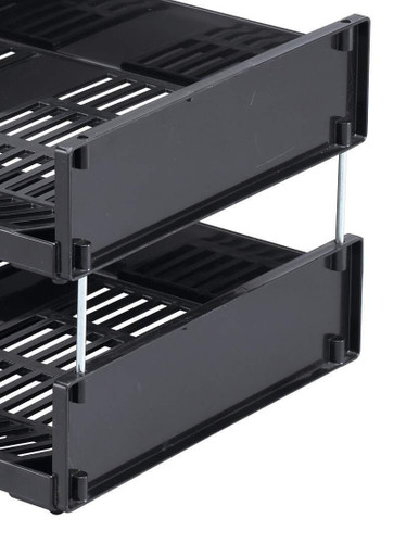 Durable OPTIMO Letter Tray Risers (4) - Letter Tray Risers - Stacking Accessories