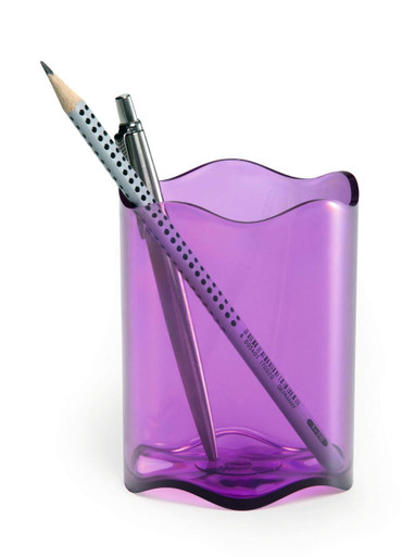 Durable Trend Pen Cup Clear Purple - Pen Holders - Desk Organisers