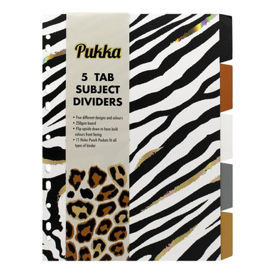 Pukka Pad Wild A4 5 Part Dividers (1) - Dividers - A4 Dividers
