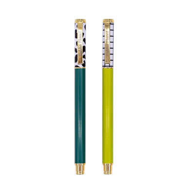 Pukka Planet Gel Pen (Pack of 2) - Blue/Green - Gel Pens - Eco-friendly Pens