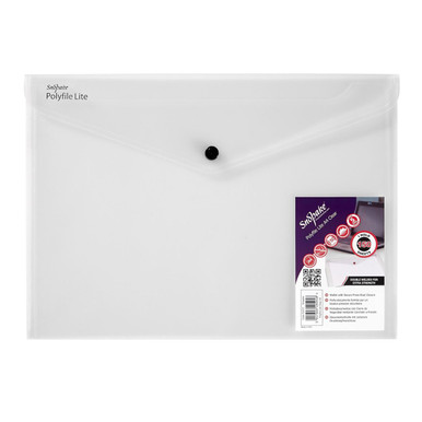 Lite Polyfile A4 Clear- 5 Files - Polyfiles - Document Wallets