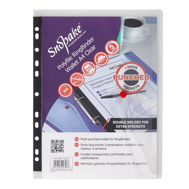 Polyfile RingBinder Wallet A4 Clear- 5 Files - RingBinder Accessories - Wallets