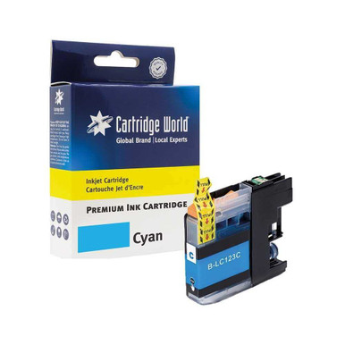 Image of Compatible Brother LC-123C Cyan Inkjet Cartridge - Brother DCP-J Series Ink Cartridges - Brother DCP-J132W Ink Cartridges CWC-B-LC123C