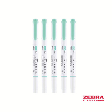 Zebra MILDLINER Double Ended Fluorescent Green Highlighter Box 10 - Highlighters - Double Ended Highlighters