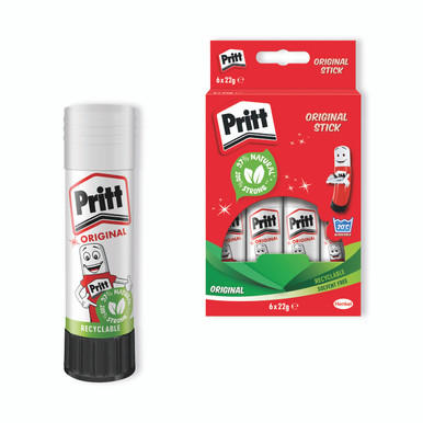 Pritt Stick 22G Glue Stick PK6 - -