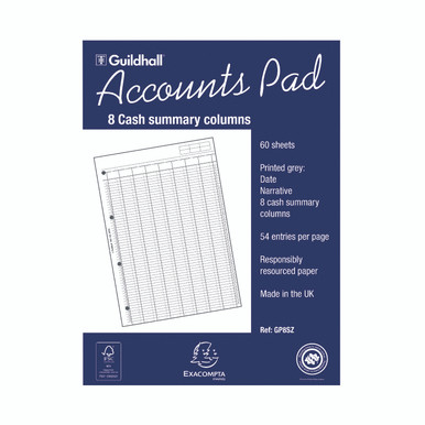 Guildhall Account Pad Summary A4 - -