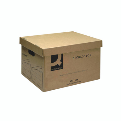 Q-Connect Storage Box Brown PK10 - -