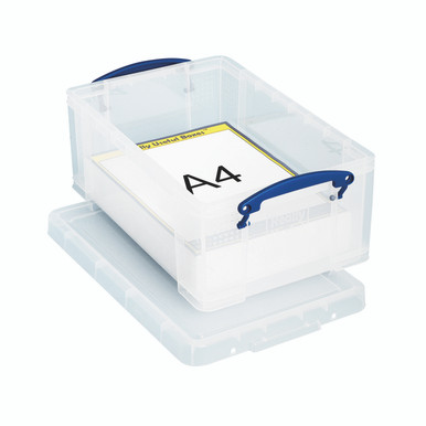 Really Useful 9L Storage Box/Lid Clr - -