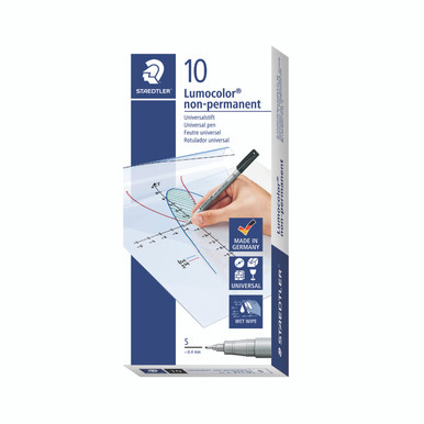 Staedtler Lumoclr Sf Wbase BLK PK10 - -