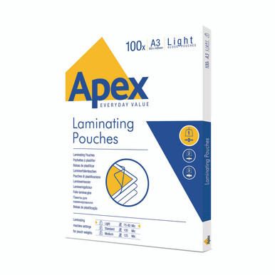 Fellowes Apex A3 Lam Pouch PK100 - -