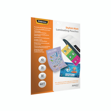 Fellowes Matt Lam Pouch A3 PK25 - -
