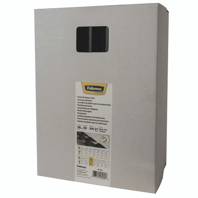 Fellowes 28MM Black Bind Comb PK50 - -