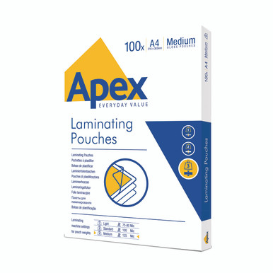 Fellowes Apex A4 Lam Pouch PK100 - -