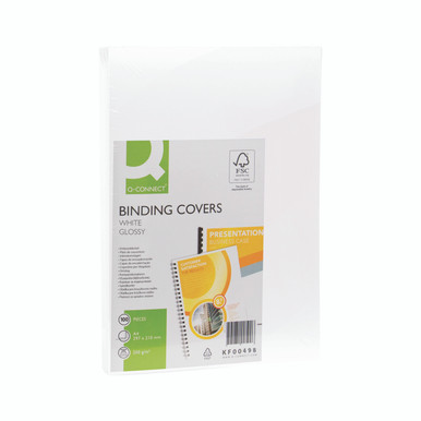Q-Connect A4 White Binding Covers - -