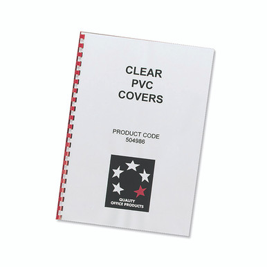 Comb Binding Covers A4 PVC Clr PK100 - -