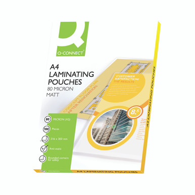Q-Connect Laminat Pouch 80M A4 Matt - -