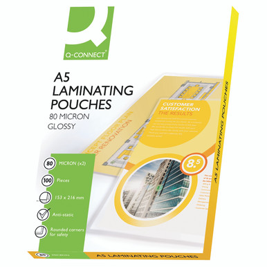 Laminating Pouch A5 80MIC PK100 - -