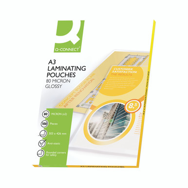 Q-Connect Laminating Pouch A3 PK100 - -