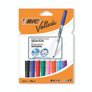 Bic Velleda 1741 Drywipe Mkr AST PK8 - -