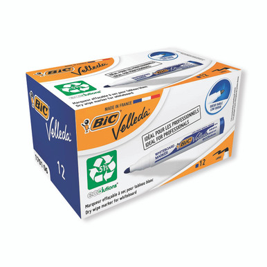 Bic Velleda 1701 Markers Blue PK12 - -