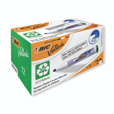 Bic Velleda 1701 Markers Green PK12 | Cartridge World
