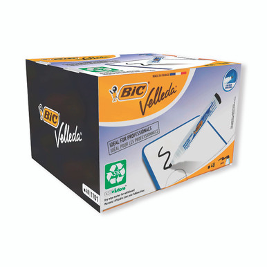 Bic Velleda 1701 Markers Black PK48 - -