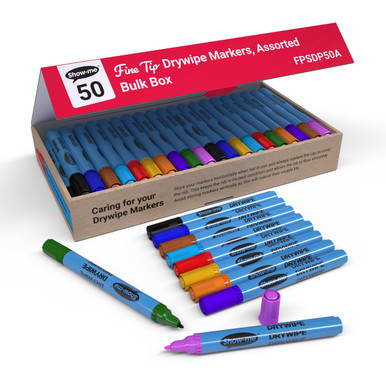 Shwme Fn Slm Drywipe Markr AST PK50 - -