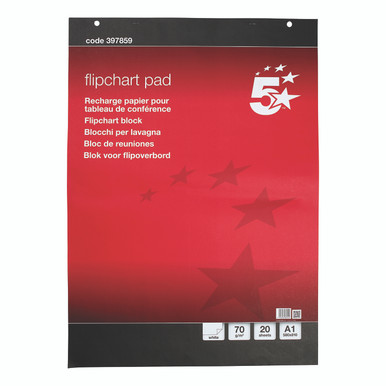 Meeting Flipchart Pad Perfd A1 PK5 - -