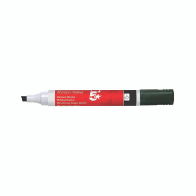 Drywipe Marker Chisel Tip BLK PK12 - -