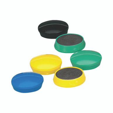 Round Plastic Cud Magnets 35MM PK10 - -