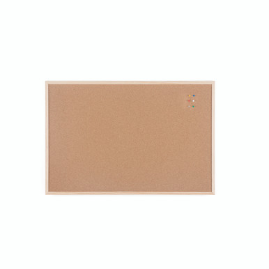 Q-Connect Cork Board Wooden Frame - -