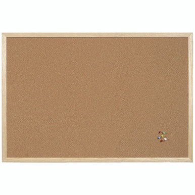 Q-Connect Cork Board Wooden Frame - -