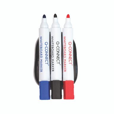 Q-Connect Magn Wbrd Erase + 3 Mkrs - -