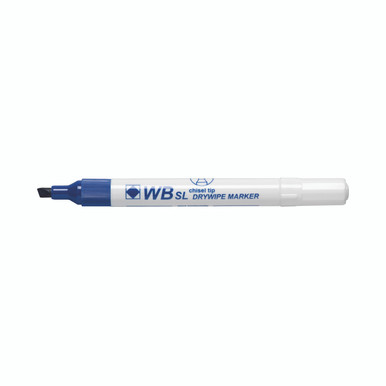 Blue Whiteboard Markers Chisel PK10 - -