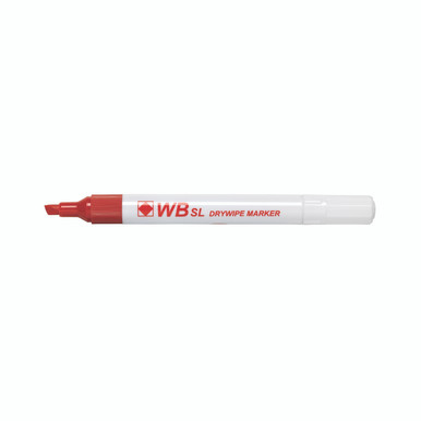 Red Whiteboard Markers Chisel PK10 - -