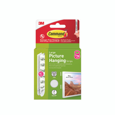 Command Pic Hang Strip L WHT PK8 - -