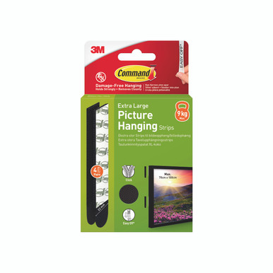 Command Pic Hang Strip Xl BLK PK8 - -