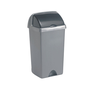 Cw Office Addis Roll Top Bin 50L Metallic