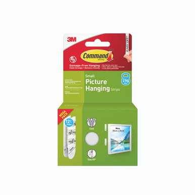 Command Pic Hang Strip S WHT PK24 - -