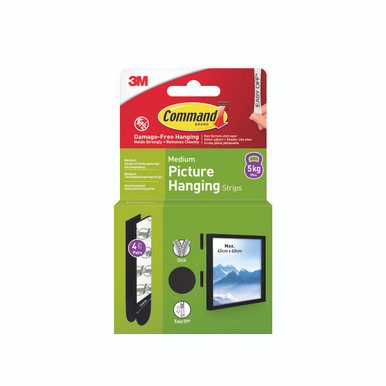 Command Pic Hang Strip M BLK PK8 - -