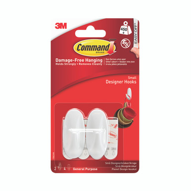 3M Command Small Oval Hooks/Strips - -