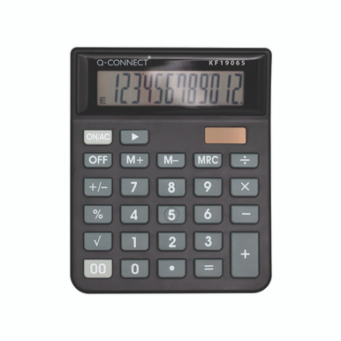 Cw Office 12 Digit Calculator Medium Black