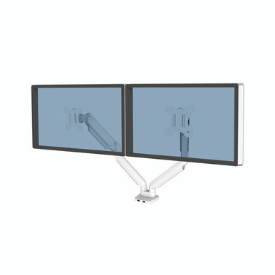 Fellowes Platinum Dual Mon Arm WHT - -