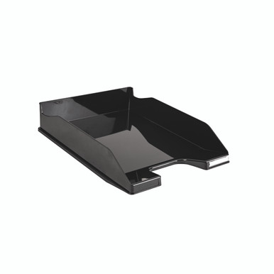 Contour Letter Tray Glossy Black - -