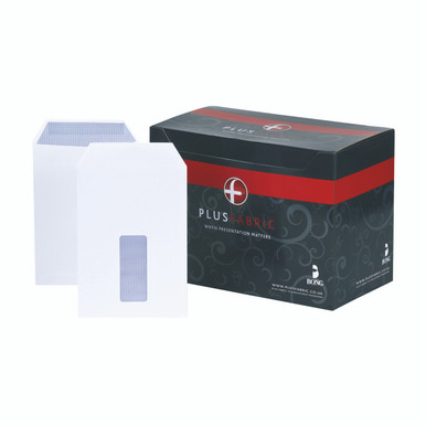 Plus Fabric Env S/S C5 Win WHT PK500 - -